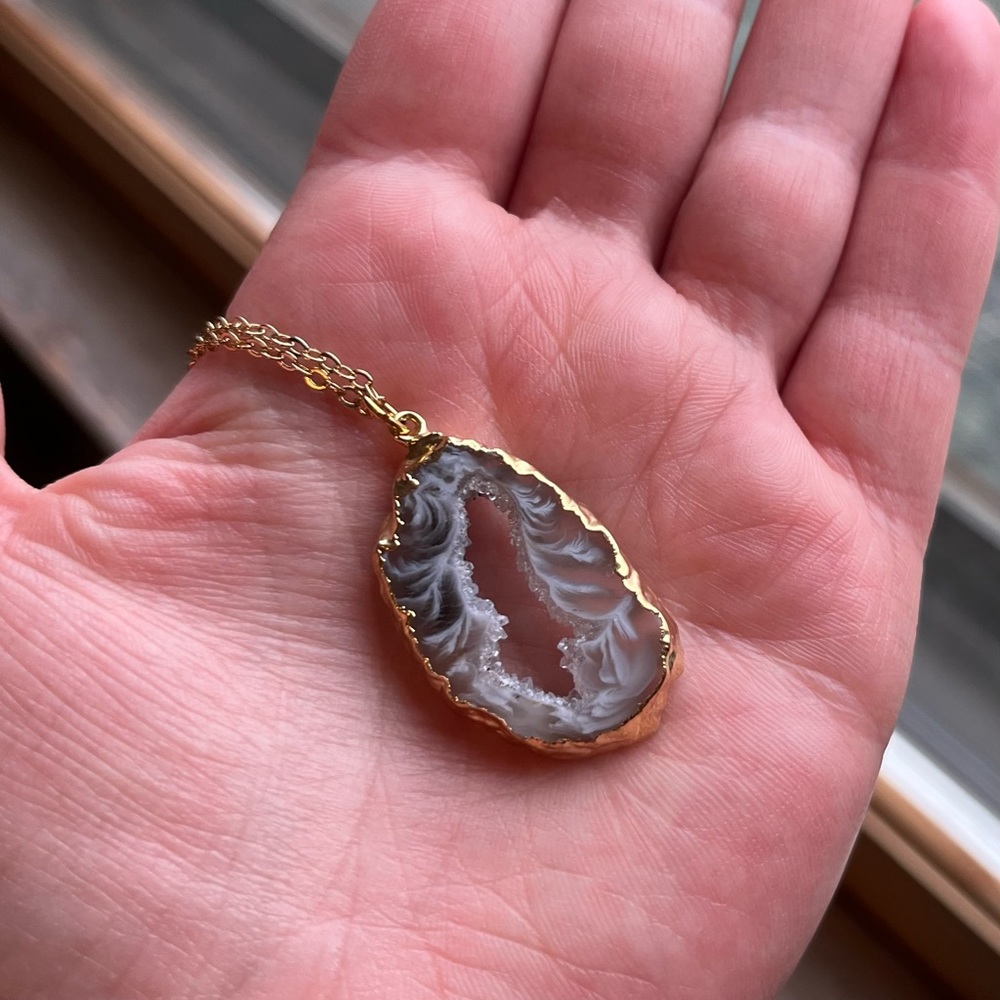 Raw Amethyst Necklace, purchased from Etsy